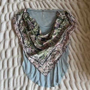 Free People size XS sleeveless t-shirt with scarf drape
